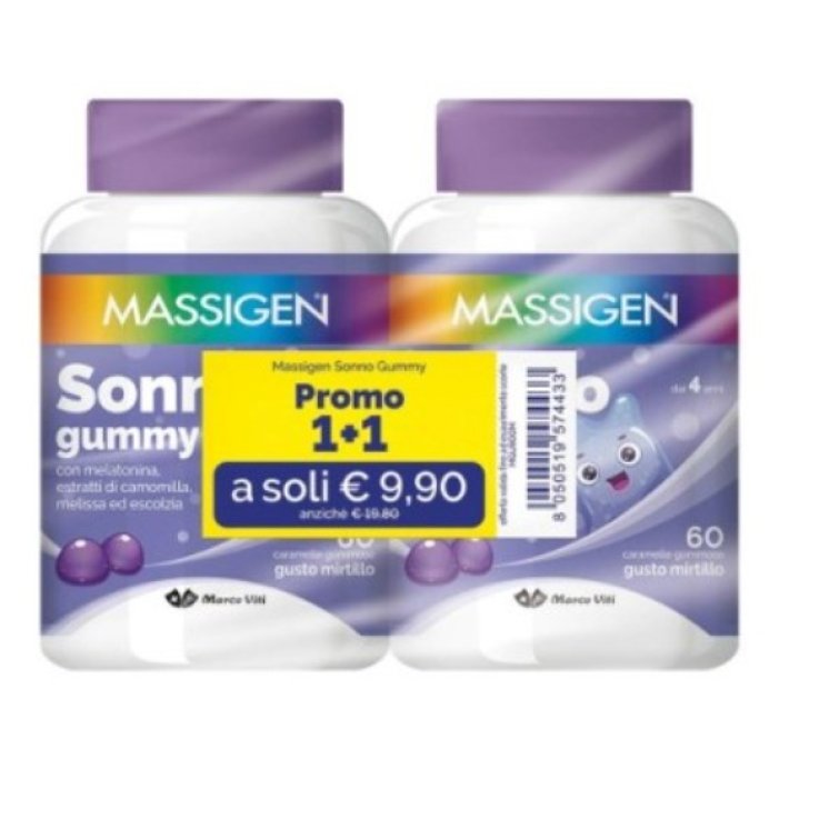MASSIGEN SONNO GUMMY 60 CARAMELLE GOMMOSE 1+1 MASSIGEN SONNO GUMMY 60 CARAMELLE GOMMOSE 1+1