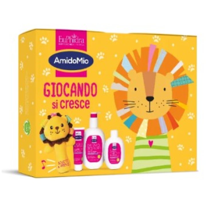 EUPHIDRA AMIDOMIO COFANETTO GIOCANDO SI CRESCE 2026 CREMA PROTETTIVA 50 ML + BABY SHAMPOO 200 ML + DERMO CLEANSER AGE 0-5 400 ML