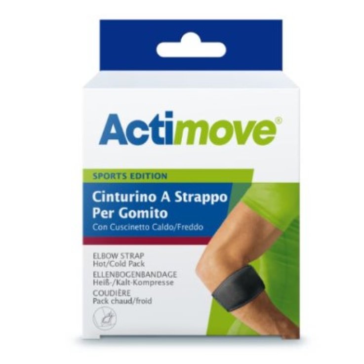 ACTIMOVE SPORTS EDITION CINTURINO A STRAPPO PER GOMITO CON CUSCINETTO CALDO/FREDDO UNIVERSALE ACTIMOVE SPORTS EDITION CINTURINO A STRAPPO PER GOMITO CON CUSCINETTO CALDO/FREDDO UNIVERSALE