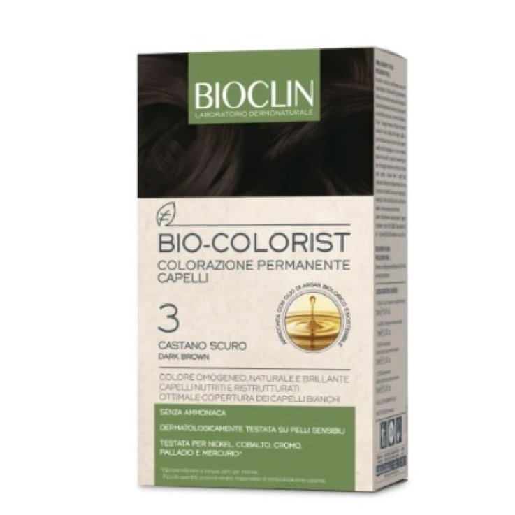 BIOCLIN BIO COLORIST 3 CASTANI SC KIT COMPOSTO DA BIO-COLORIST CREMA COLORANTE CAP 3 50ML+BIO-COLORIST RILEVATORE CREMA75ML+ BIOCOLOR PROTECT MASCHERA 10ML+ SHAMPOO POSTCOLORE10ML