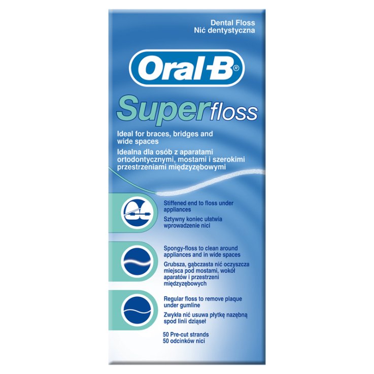 ORALB SUPERFLOSS FILO INTERDENTALE 50 FILI ORALB SUPERFLOSS FILO INTERDENTALE 50 FILI