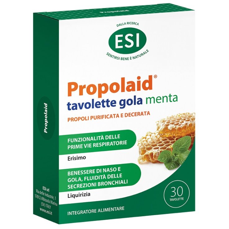 ESI PROPOLAID TAVOLETTE GOLA MENTA 30 TAVOLETTE ESI PROPOLAID TAVOLETTE GOLA MENTA 30 TAVOLETTE