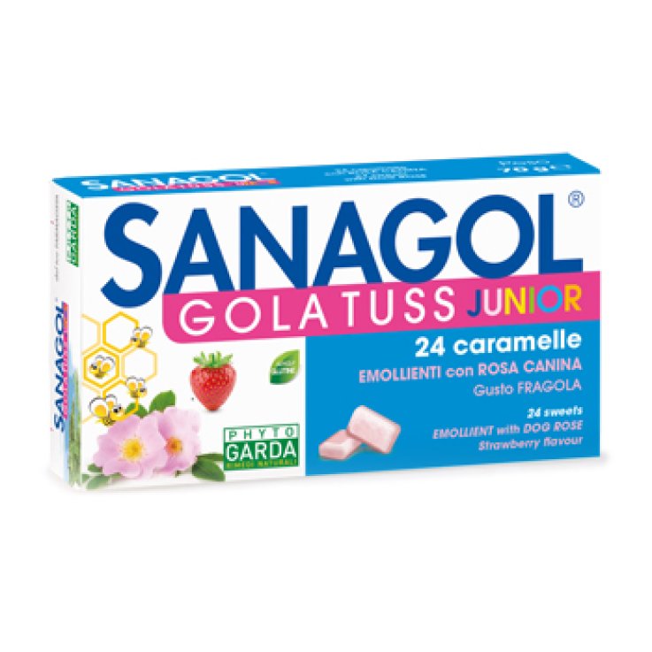 SANAGOL GOLA TUSS JUNIOR FRAGOLA 24 CARAMELLE SANAGOL GOLA TUSS JUNIOR FRAGOLA 24 CARAMELLE