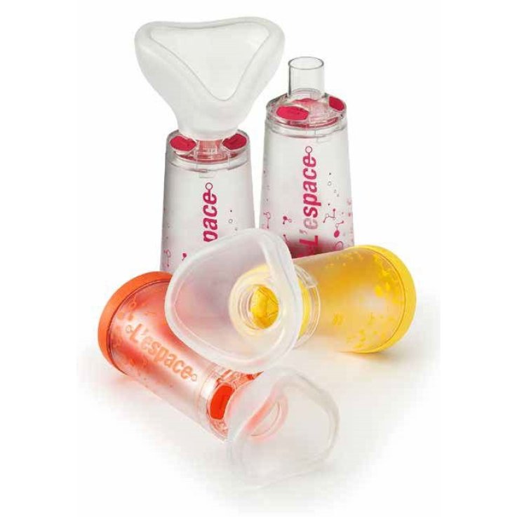 CAMERA DISTANZIATRICE PER EROGATORI SPRAY PREDOSATI L'ESPACE220ML PER NEONATI SPAZIO MORTO 34ML CON MASCHERA VALVOLA INSPIRAZIONE 2 VALVOLE ESPIRAZIONE CODICE COLORE ARANCIO CAMERA DISTANZIATRICE PER EROGATORI SPRAY PREDOSATI L'ESPACE220ML PER NEONATI SPAZIO MORTO 34ML CON MASCHERA VALVOLA INSPIRAZIONE 2 VALVOLE ESPIRAZIONE CODICE COLORE ARANCIO