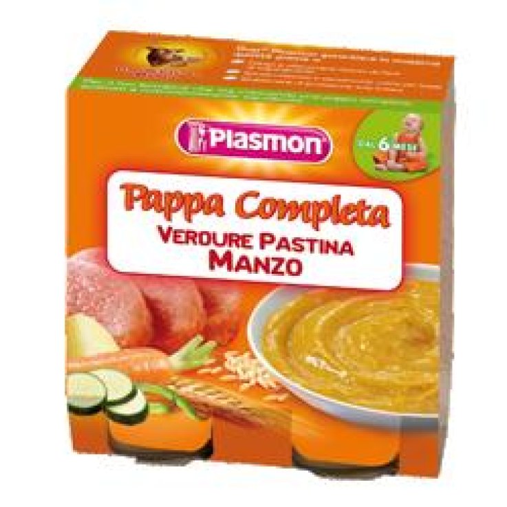 PLASMON OMOGENEIZZATO PAPPE MANZO VERDURA PASTINA 190 G X 2PEZZI PLASMON OMOGENEIZZATO PAPPE MANZO VERDURA PASTINA 190 G X 2PEZZI