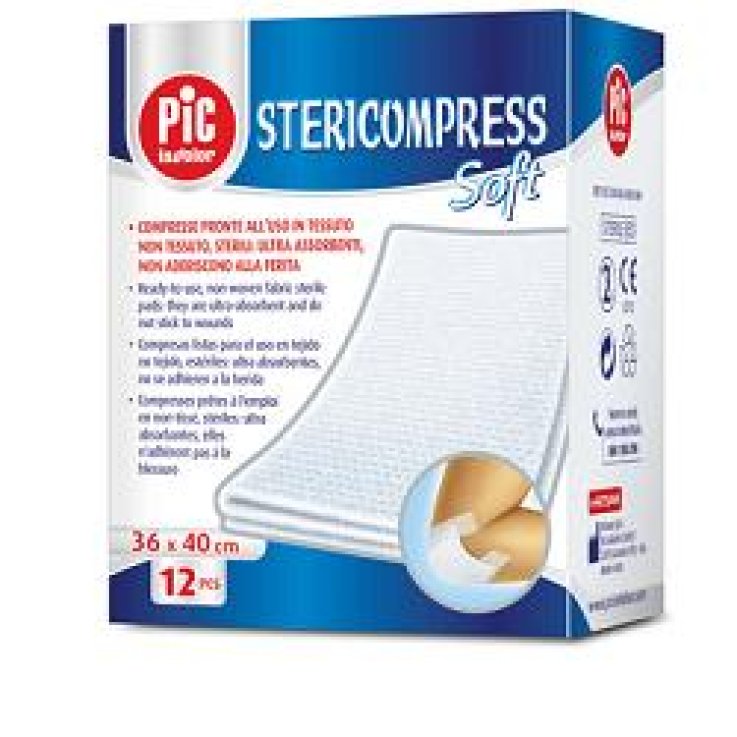 STERICOMPRESS SOFT XL GARZA TNT 18X40CM 12 PEZZI STERICOMPRESS SOFT XL GARZA TNT 18X40CM 12 PEZZI