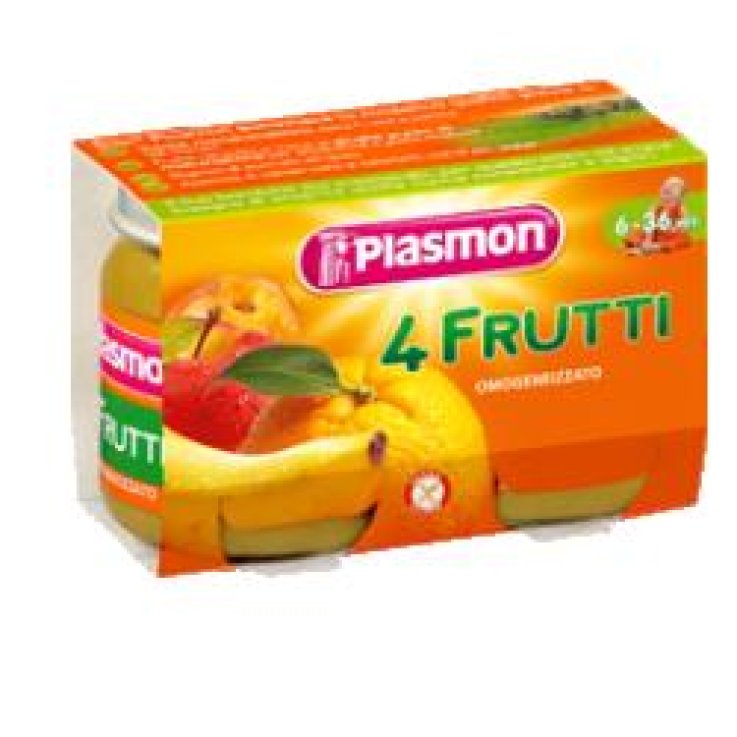 PLASMON OMOGENEIZZATO 4 FRUTTI 6 X 104 G PLASMON OMOGENEIZZATO 4 FRUTTI 6 X 104 G
