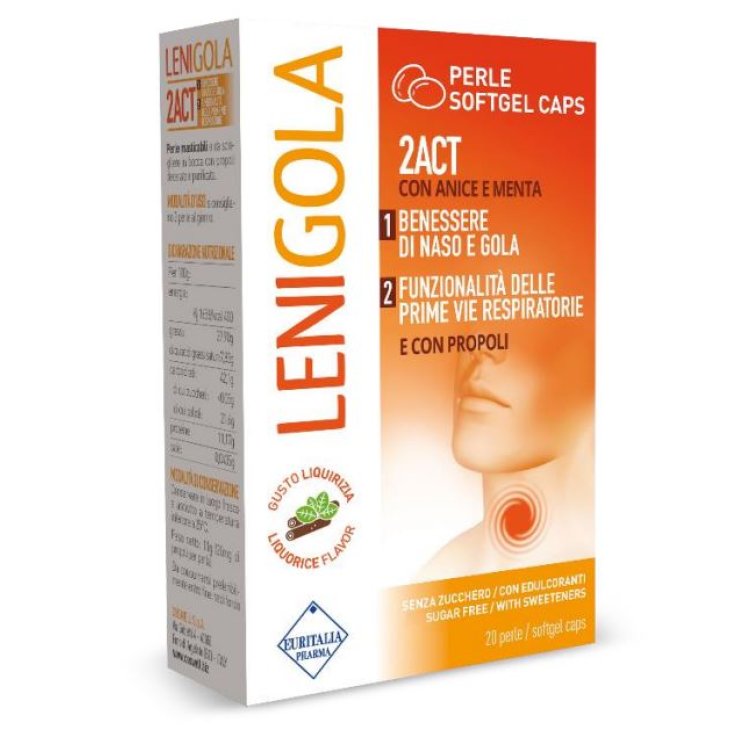 LENIGOLA 20 PERLE SOFTGEL CAPS LIQUIRIZIA LENIGOLA 20 PERLE SOFTGEL CAPS LIQUIRIZIA