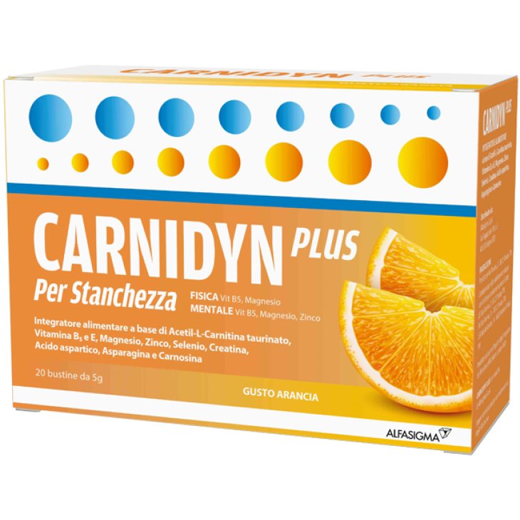 CARNIDYN PLUS 20 BUSTINE DA 5 G GUSTO ARANCIA CARNIDYN PLUS 20 BUSTINE DA 5 G GUSTO ARANCIA