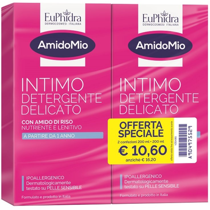 EUPHIDRA ABBINATA INTIMO DETERGENTE DELICATO 200 ML + 200 ML EUPHIDRA ABBINATA INTIMO DETERGENTE DELICATO 200 ML + 200 ML