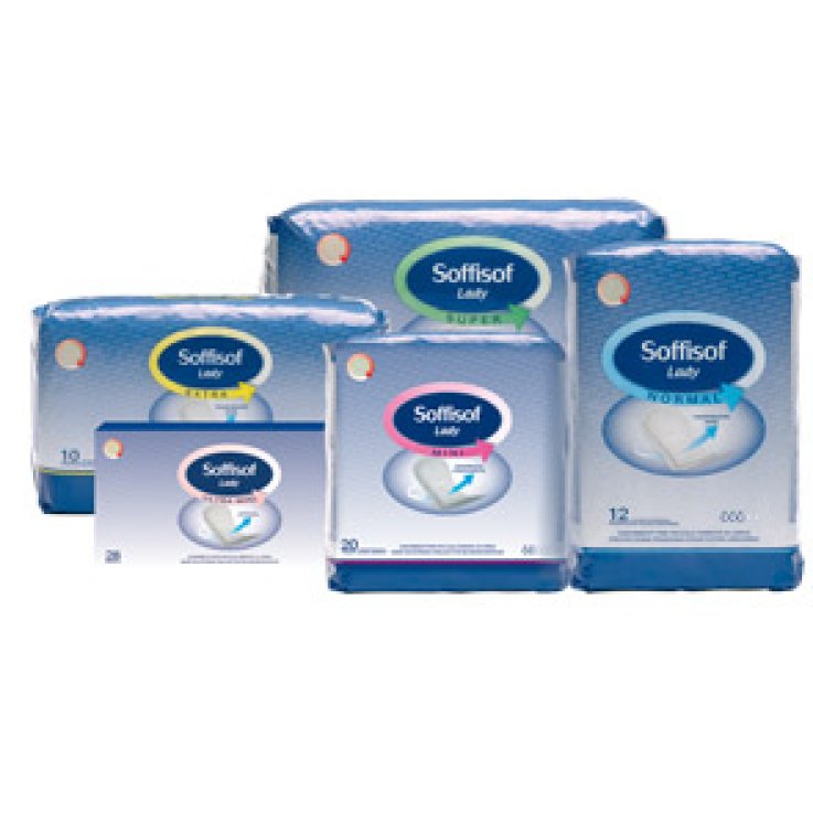 PANNOLONE PER INCONTINENZA CON PROTEZIONI DISCRETE MORBIDE EANTE ESTERNO TRASPIRANTE SOFFISOF LADY NORMALE 12 PEZZI PANNOLONE PER INCONTINENZA CON PROTEZIONI DISCRETE MORBIDE EANTE ESTERNO TRASPIRANTE SOFFISOF LADY NORMALE 12 PEZZI