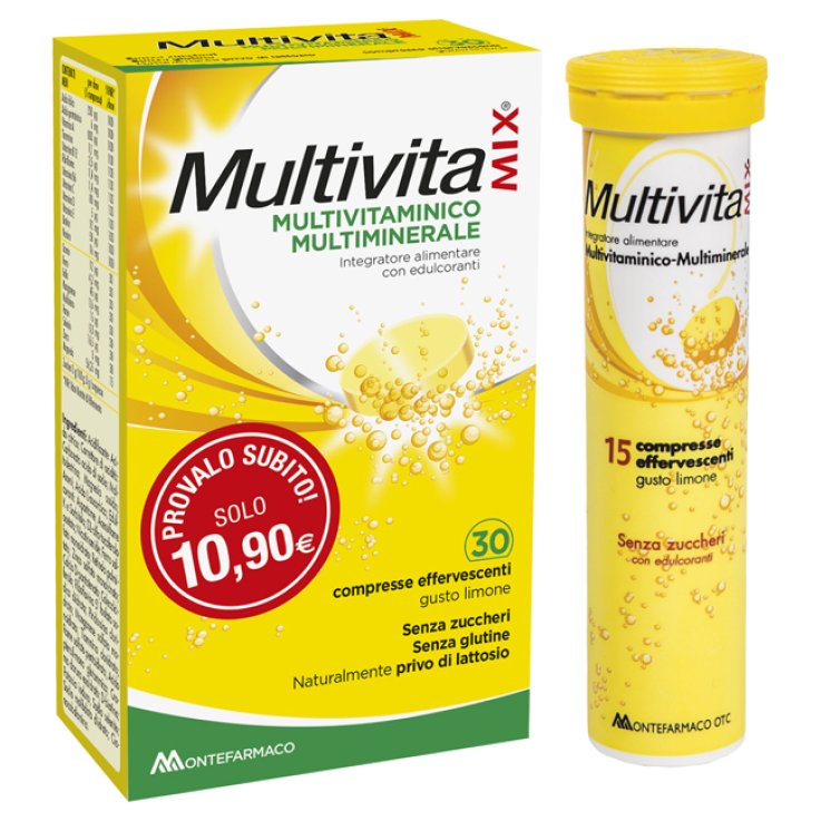 MULTIVITAMIX SENZA ZUCCHERO 30 COMPRESSE EFFERVESCENTI MULTIVITAMIX SENZA ZUCCHERO 30 COMPRESSE EFFERVESCENTI