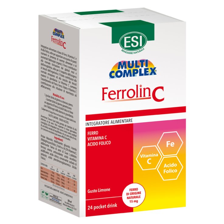 ESI FERROLIN C POCKET DRINK 24 BUSTINE ESI FERROLIN C POCKET DRINK 24 BUSTINE