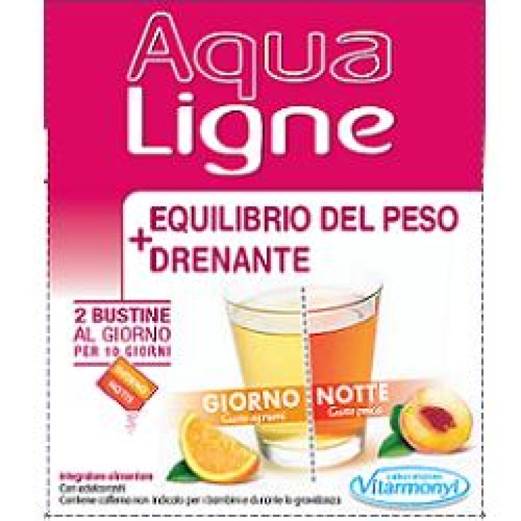 AQUALIGNE EQILIBRANTE DEL PESO + DRENANTE 10 BUSTINE GIORNODA 2,5 G + 10 BUSTINE NOTTE DA 2,5 G SCATOLA DA 50 G