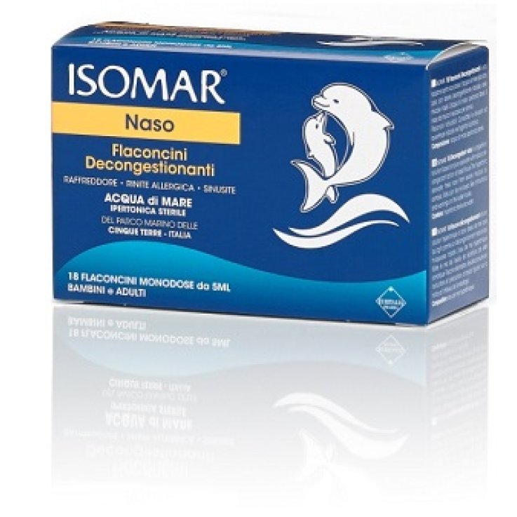 ISOMAR SOLUZIONE IPERTONICA ACQUA MARE 18 FLACONCINI MONODOSE 5 ML ISOMAR SOLUZIONE IPERTONICA ACQUA MARE 18 FLACONCINI MONODOSE 5 ML