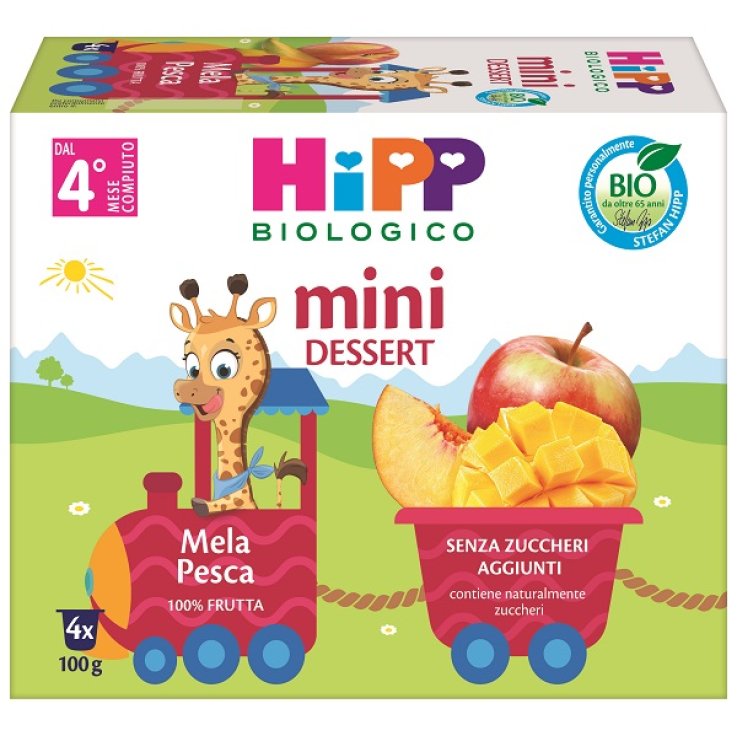 HIPP Bio Mer.Mela/Pesca 4x100g HIPP Bio Mer.Mela/Pesca 4x100g