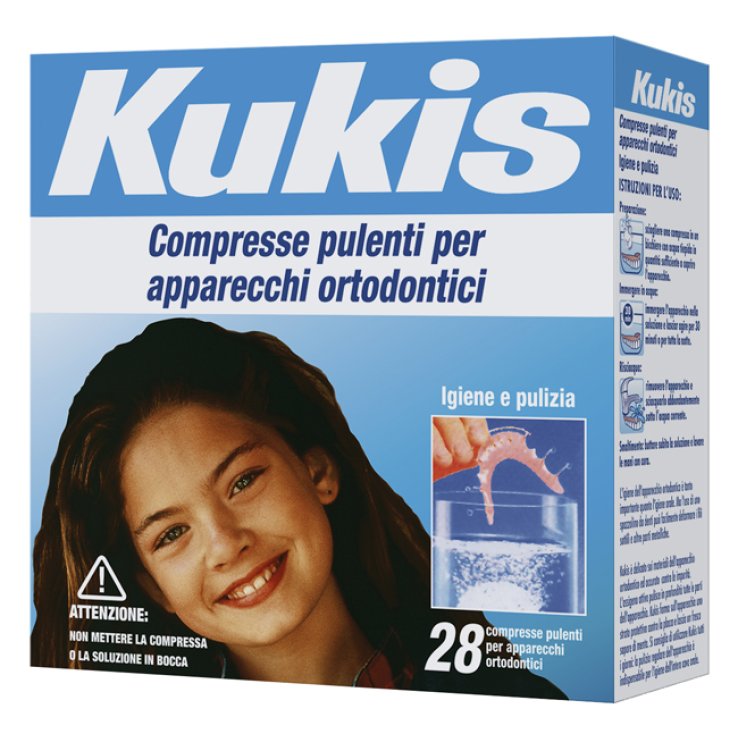KUKIS CLEANSER 28 COMPRESSE PER PULIZIA APPARECCHI ORTODONTICI KUKIS CLEANSER 28 COMPRESSE PER PULIZIA APPARECCHI ORTODONTICI