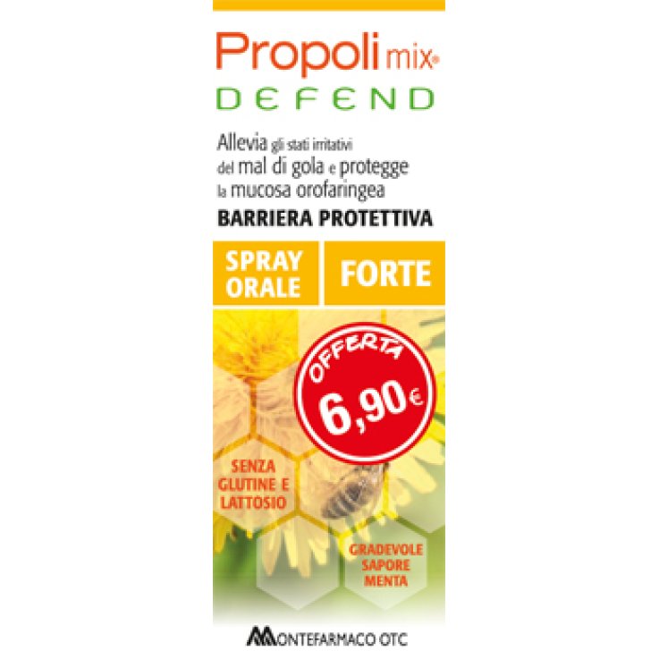 PROPOLI MIX DEFEND SPRAY ORALE FORTE 30 ML SAPORE MENTA PROPOLI MIX DEFEND SPRAY ORALE FORTE 30 ML SAPORE MENTA