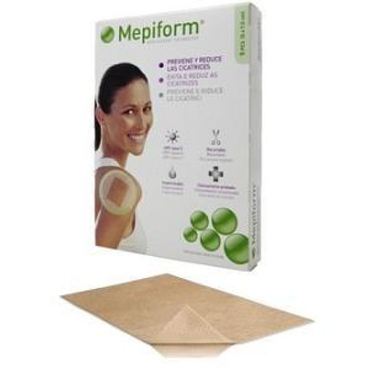MEDICAZIONE MEPIFORM ATRAUMATICA PER CICATRICI E CHELOIDI NON STERILE 4X30 CM 5 PEZZI