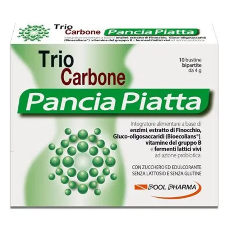 TRIOCARBONE PANCIA PIATTA 10 BUSTINE BIPARTITE 4 G TRIOCARBONE PANCIA PIATTA 10 BUSTINE BIPARTITE 4 G