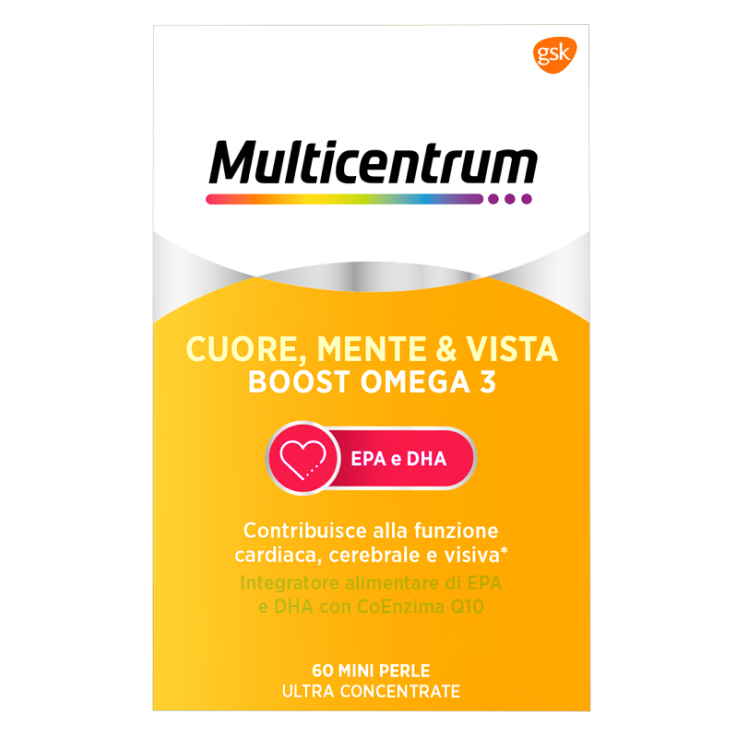 MULTICENTRUM CUORE MENTE E VISTA BOOST OMEGA 3 60 MINI PERLE MULTICENTRUM CUORE MENTE E VISTA BOOST OMEGA 3 60 MINI PERLE