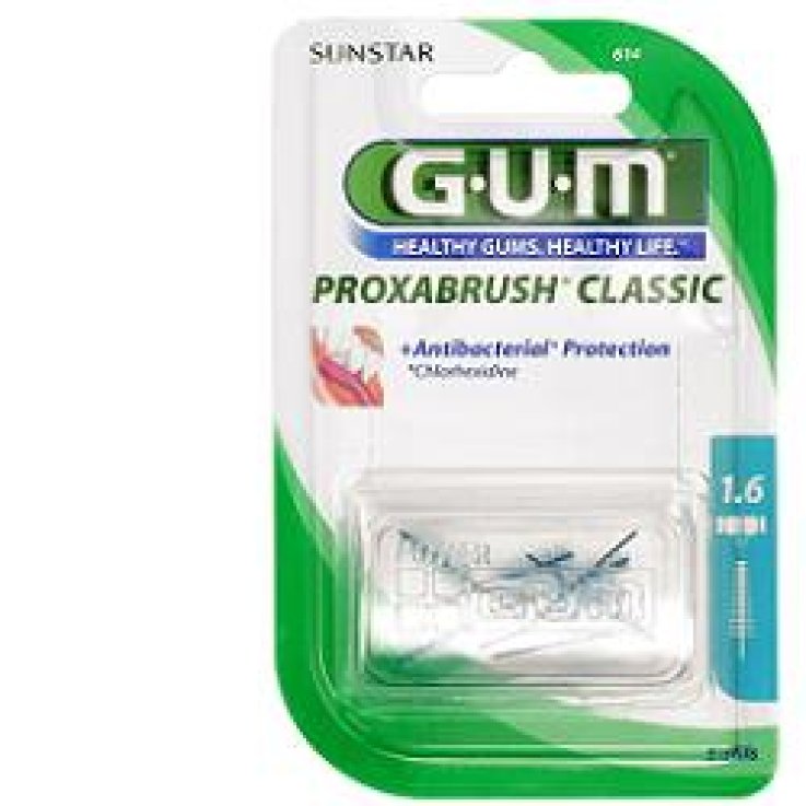 GUM PROXABRUSH CLASSIC 614 SCOVOLINO INTERDENTALE 8 PEZZI GUM PROXABRUSH CLASSIC 614 SCOVOLINO INTERDENTALE 8 PEZZI