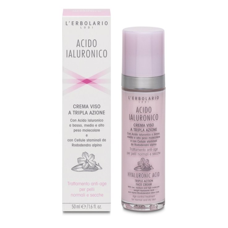 ACIDO IALURONICO CREMA VISO A TRIPLA AZIONE TRATTAMENTO ANTIAGE PELLI NORMALI E SECCHE 50 ML ACIDO IALURONICO CREMA VISO A TRIPLA AZIONE TRATTAMENTO ANTIAGE PELLI NORMALI E SECCHE 50 ML