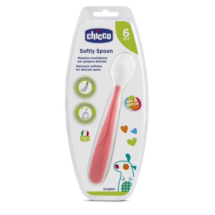 CHICCO CUCCHIAIO MORBIDO SILICONE 6M+ ROSSO UP CHICCO CUCCHIAIO MORBIDO SILICONE 6M+ ROSSO UP