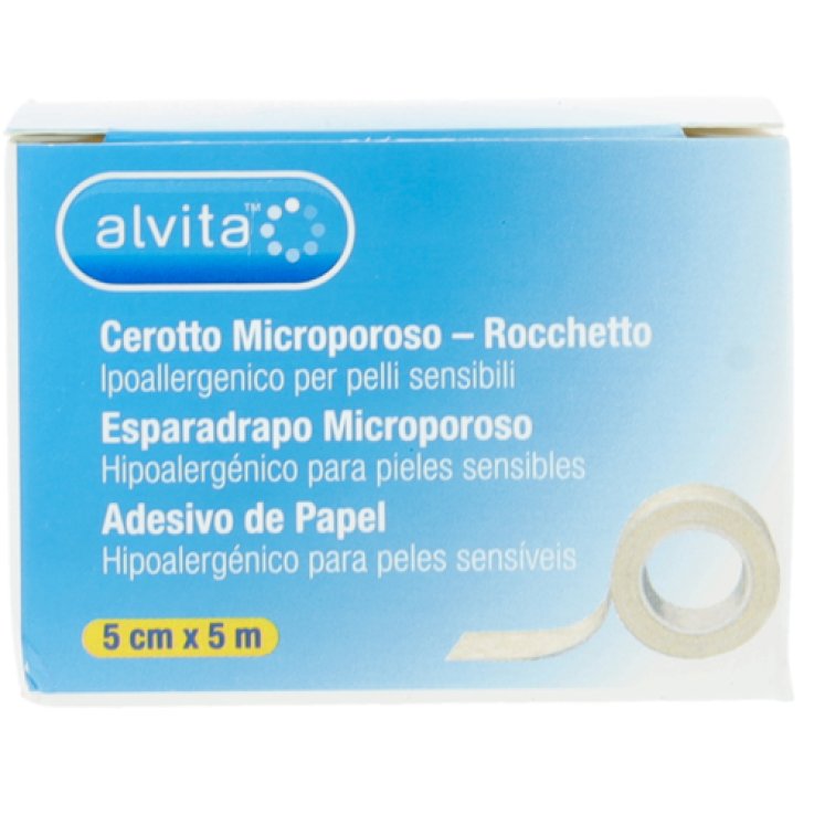 CEROTTO MICROPOROSO IN ROCCHETTO ALVITA IPOALLERGENICO PER PELLI SENSIBILI 5X500CM