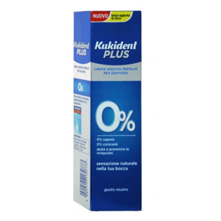 KUKIDENT PLUS 0% CREMA ADESIVA PER PROTESI DENTARIE 40 G