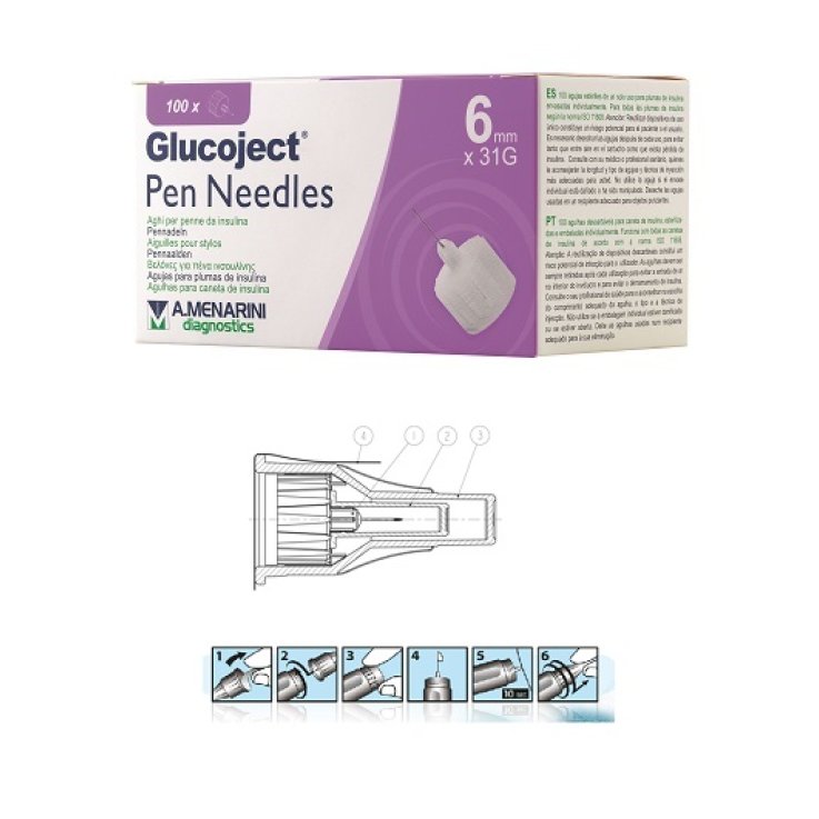 GLUCOJECT Pen Needles 31g 6mm GLUCOJECT Pen Needles 31g 6mm