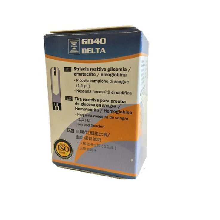 STRISCE MISURAZIONE GLICEMIA BRUNO GD40 DELTA 25 PEZZI STRISCE MISURAZIONE GLICEMIA BRUNO GD40 DELTA 25 PEZZI