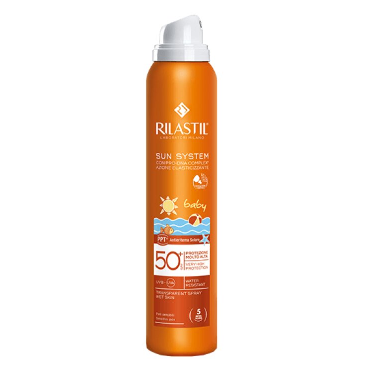 RILASTIL SUN SYSTEM BABY PPT SPF 50+ TRANSPARENT SPRAY WET SKIN 200 ML RILASTIL SUN SYSTEM BABY PPT SPF 50+ TRANSPARENT SPRAY WET SKIN 200 ML