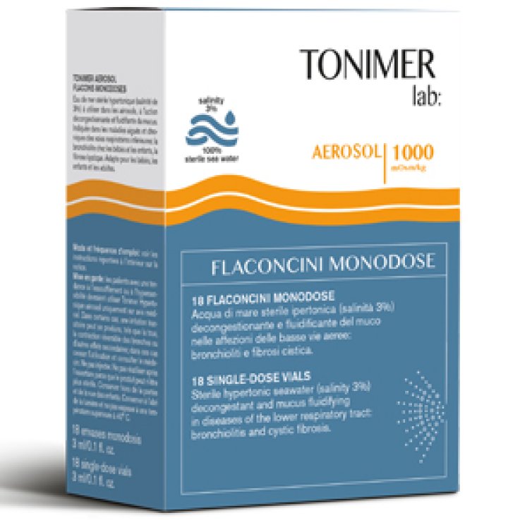 TONIMER LAB AEROSOL 18 FLACONCINI 3 ML MONODOSE TONIMER LAB AEROSOL 18 FLACONCINI 3 ML MONODOSE