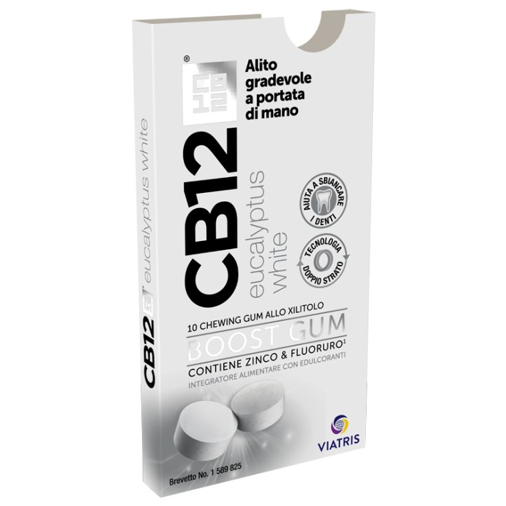 CB12 BOOST EUCALYPTUS WHITE 10 CHEWING GUM CB12 BOOST EUCALYPTUS WHITE 10 CHEWING GUM
