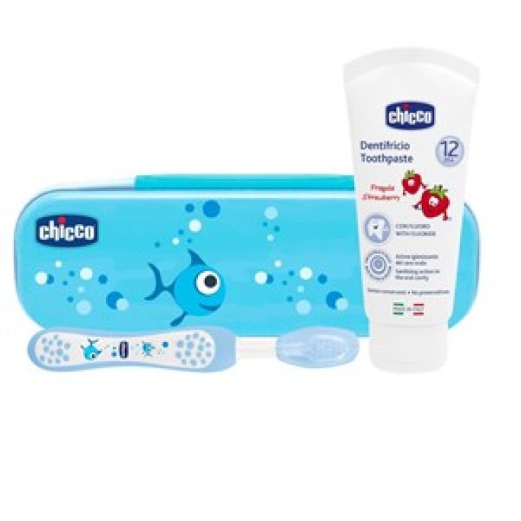 CHICCO SET DENTALE AZZURRO CON FLUORO CHICCO SET DENTALE AZZURRO CON FLUORO