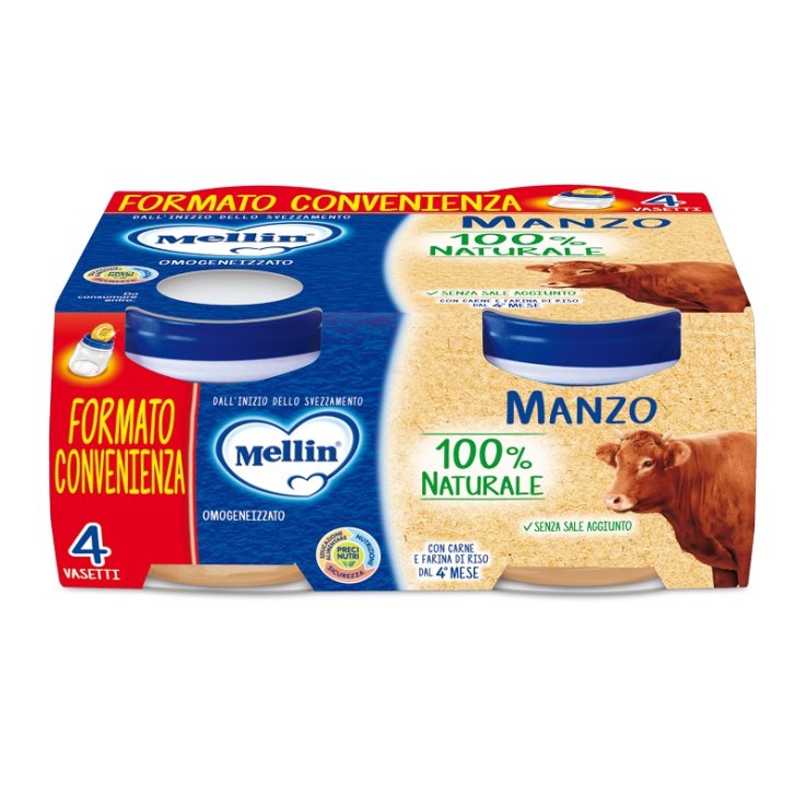 MELLIN OMOGENEIZZATO MANZO 4X80 G MELLIN OMOGENEIZZATO MANZO 4X80 G
