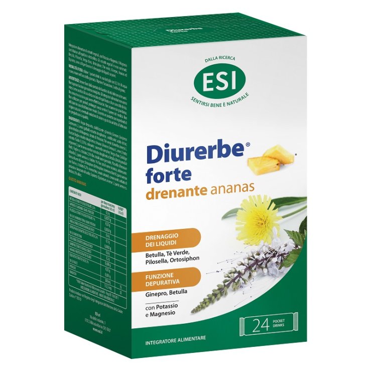 ESI DIURERBE FORTE DRENANTE ANANAS 24 POCKET DRINK DA 20 ML ESI DIURERBE FORTE DRENANTE ANANAS 24 POCKET DRINK DA 20 ML