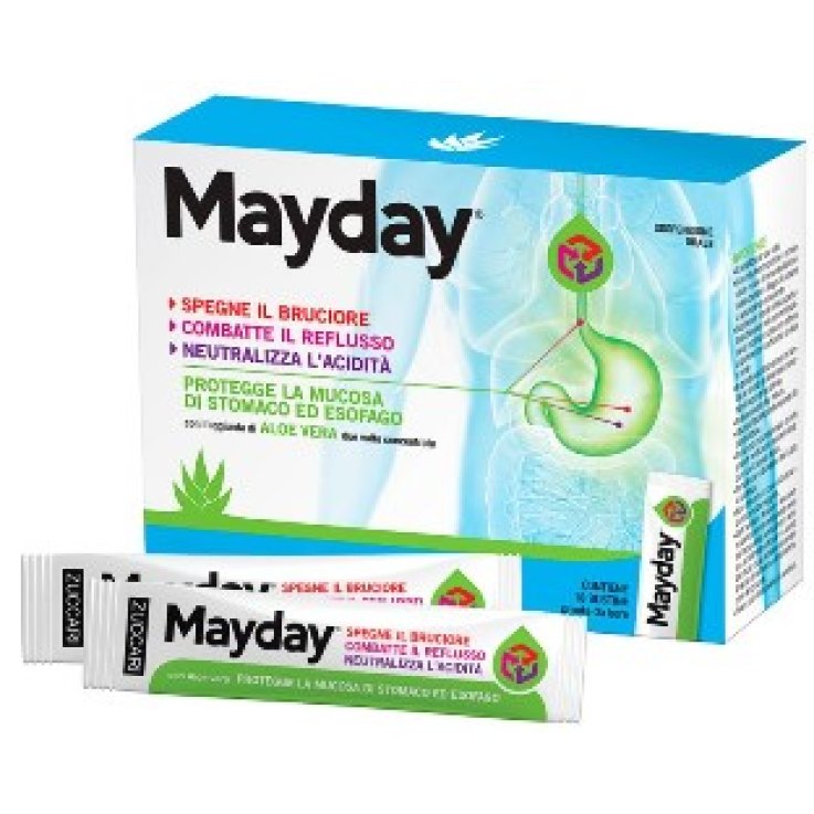 MAYDAY SOSPENSIONE PER USO ORALE ALLA MENTA 18 STICK 10 ML MAYDAY SOSPENSIONE PER USO ORALE ALLA MENTA 18 STICK 10 ML