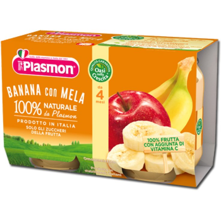 PLASMON OMOGENEIZZATO BANANA/MELA 2 X 104 G PLASMON OMOGENEIZZATO BANANA/MELA 2 X 104 G