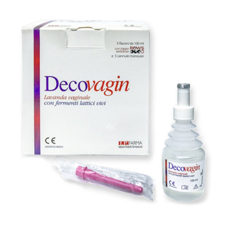 DECOVAGIN 5 FLACONI DA 100 ML + 5 CANNULE MONOUSO DECOVAGIN 5 FLACONI DA 100 ML + 5 CANNULE MONOUSO