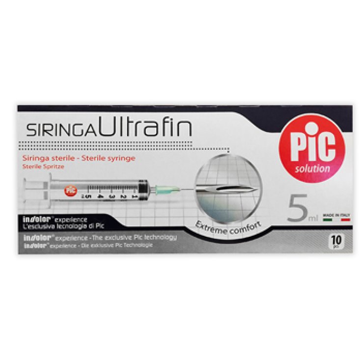 SIRINGA PIC ULTRAFINE 5 ML AGO 14 10 PEZZI SIRINGA PIC ULTRAFINE 5 ML AGO 14 10 PEZZI