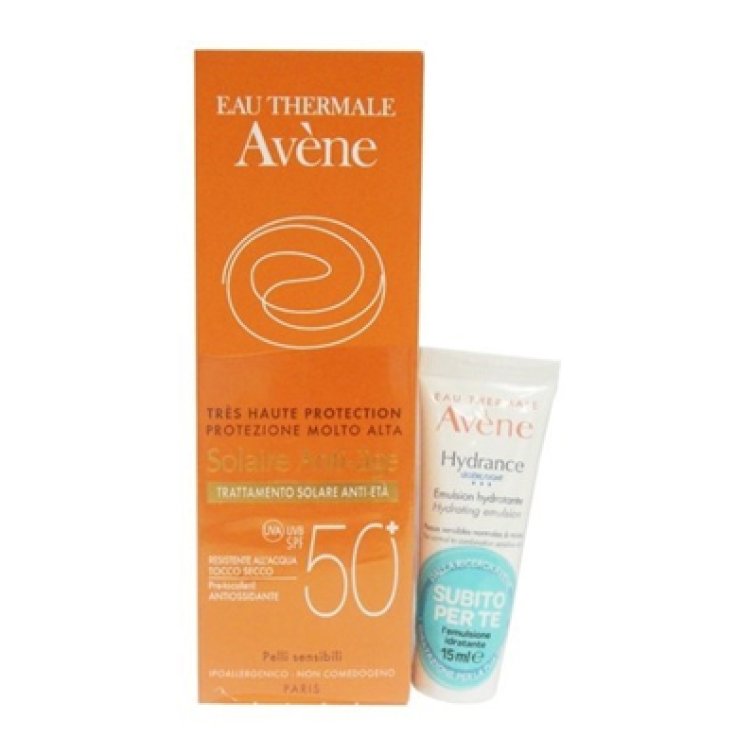 AVENE SOLARE KIT CREMA ANTI ETA SPF 50+ 50 ML + HYDRANCE EMULSIONE LEGGERA 15 ML AVENE SOLARE KIT CREMA ANTI ETA SPF 50+ 50 ML + HYDRANCE EMULSIONE LEGGERA 15 ML