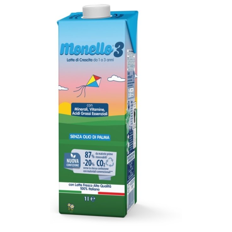 MONELLO 3 FORMULA PER LA CRESCITA A BASE DI LATTE PER BAMBINI DA 1 A 3 ANNI LIQUIDO 1 LITRO MONELLO 3 FORMULA PER LA CRESCITA A BASE DI LATTE PER BAMBINI DA 1 A 3 ANNI LIQUIDO 1 LITRO