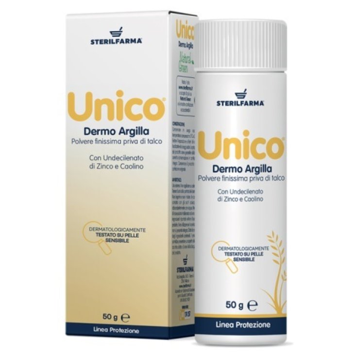 UNICO DERMO ARGILLA POLVERE SENZA TALCO 50 G UNICO DERMO ARGILLA POLVERE SENZA TALCO 50 G