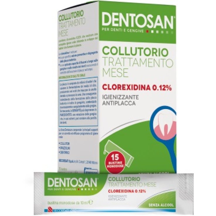 DENTOSAN COLLUTORIO MONODOSE TRATTAMENTO MENSILE 0,12% 15 BUSTINE DA 10 ML DENTOSAN COLLUTORIO MONODOSE TRATTAMENTO MENSILE 0,12% 15 BUSTINE DA 10 ML