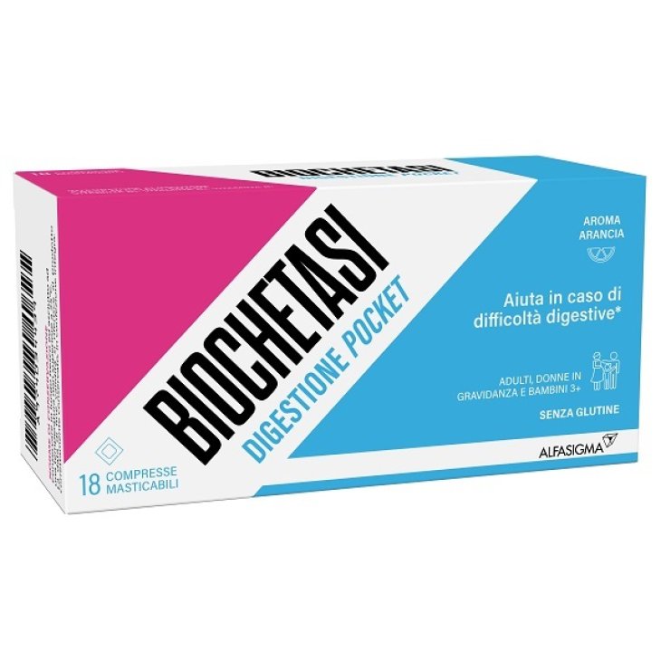 BIOCHETASI DIGESTIONE POCKET 18 COMPRESSE MASTICABILI BIOCHETASI DIGESTIONE POCKET 18 COMPRESSE MASTICABILI