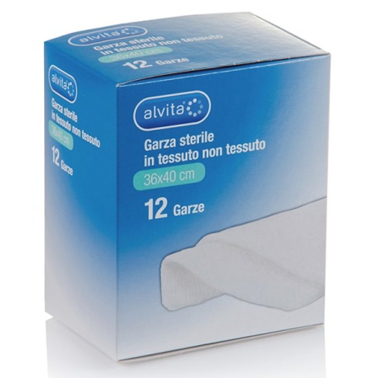 ALVITA GARZA STERILE IN TESSUTO NON TESSUTO 36X40CM 12 PEZZI ALVITA GARZA STERILE IN TESSUTO NON TESSUTO 36X40CM 12 PEZZI