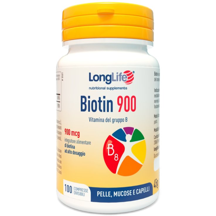 LONGLIFE BIOTIN 900mcg 100Cpr LONGLIFE BIOTIN 900mcg 100Cpr