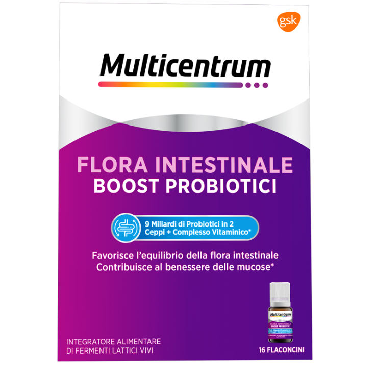 MULTICENTRUM FLORA INTESTINALE BOOST PROBIOTICI 16 FLACONCINI MULTICENTRUM FLORA INTESTINALE BOOST PROBIOTICI 16 FLACONCINI